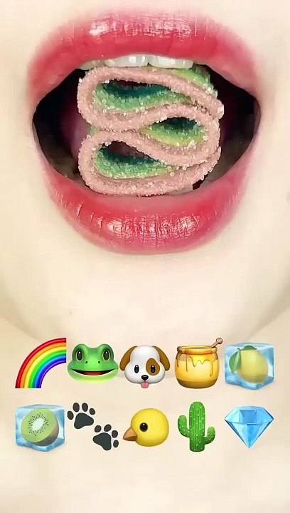 ASMR EMOJI FOOD (sped up)