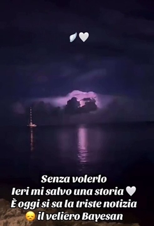 Le ultime immagini della Bayesian prima di affondare