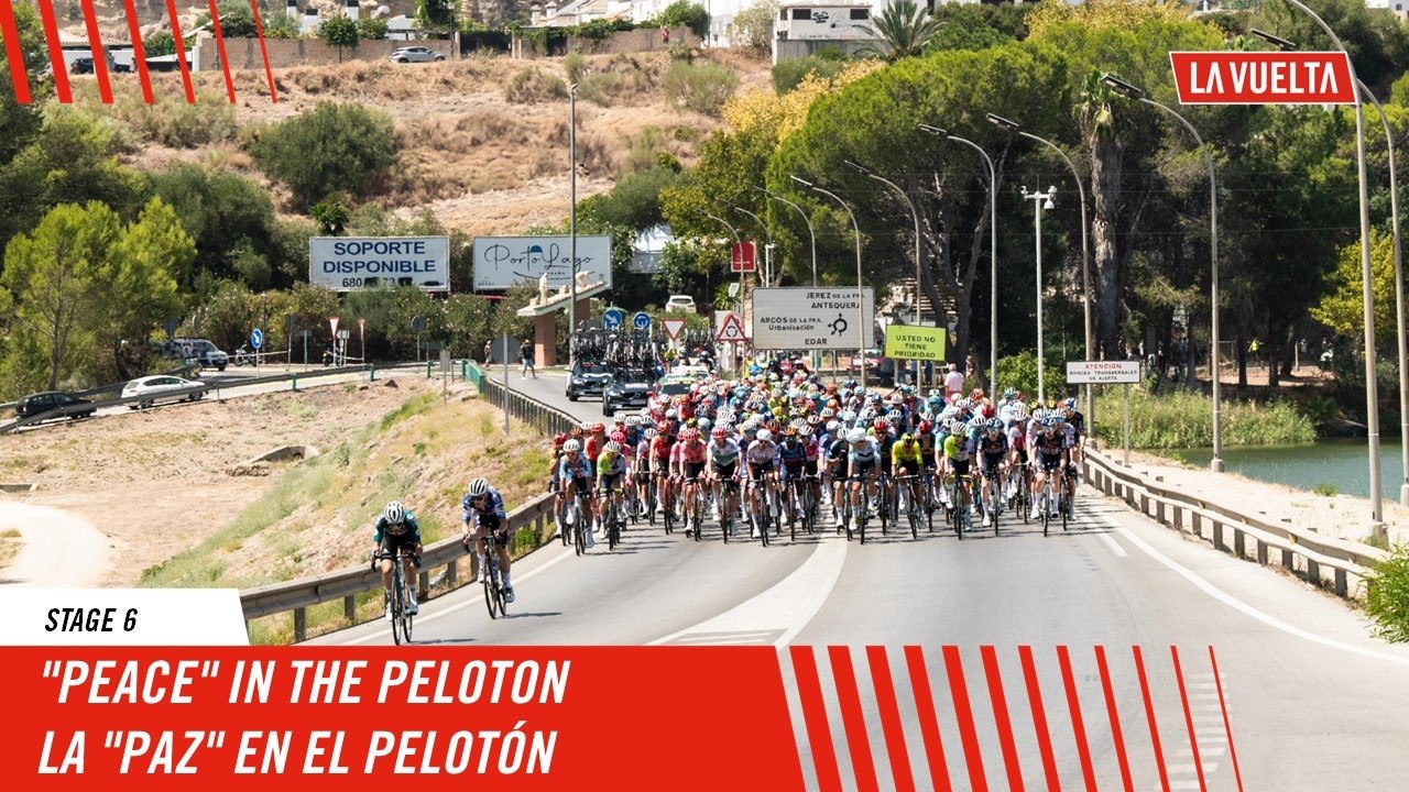 "peace" in the peloton  - Stage 6 - La Vuelta 2024