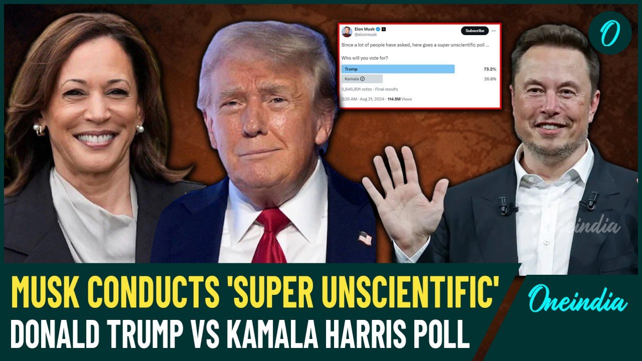 Trump Vs Harris On X: Tesla Boss Elon Musk’s Poll On Kamala Harris Vs Donald Trump Shocking Results