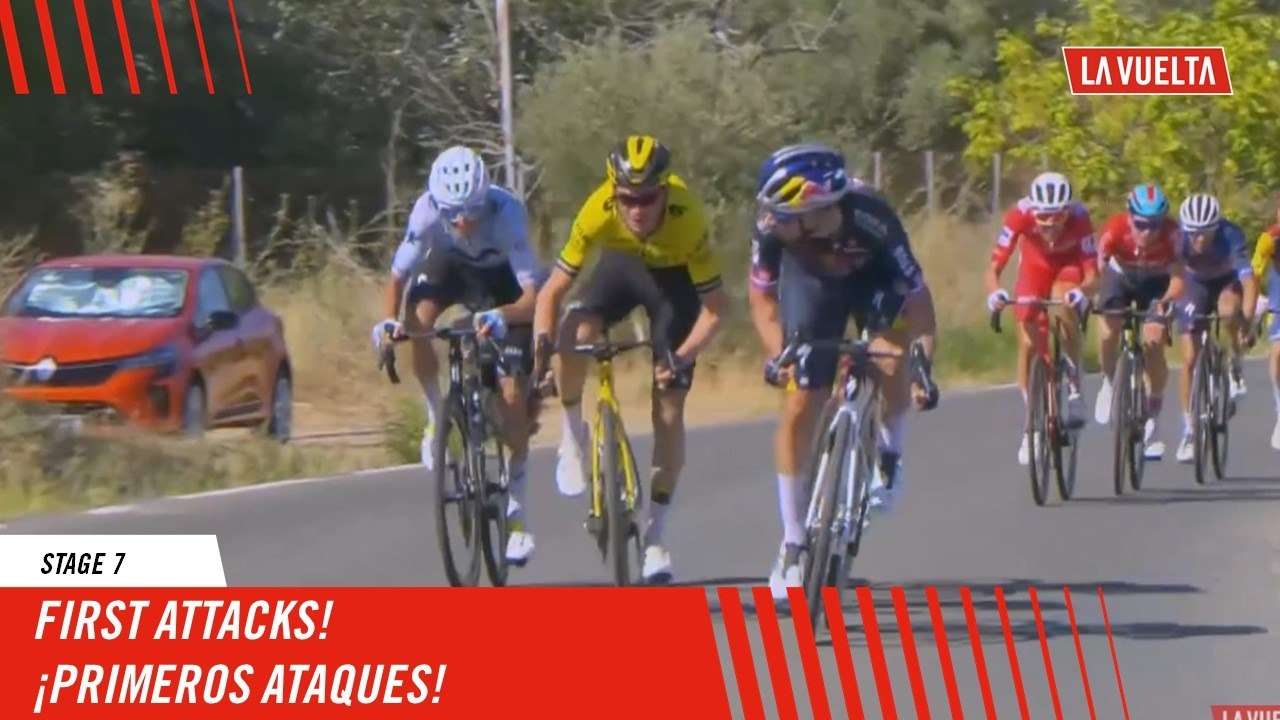 First attacks! - Stage 7 - La Vuelta 2024