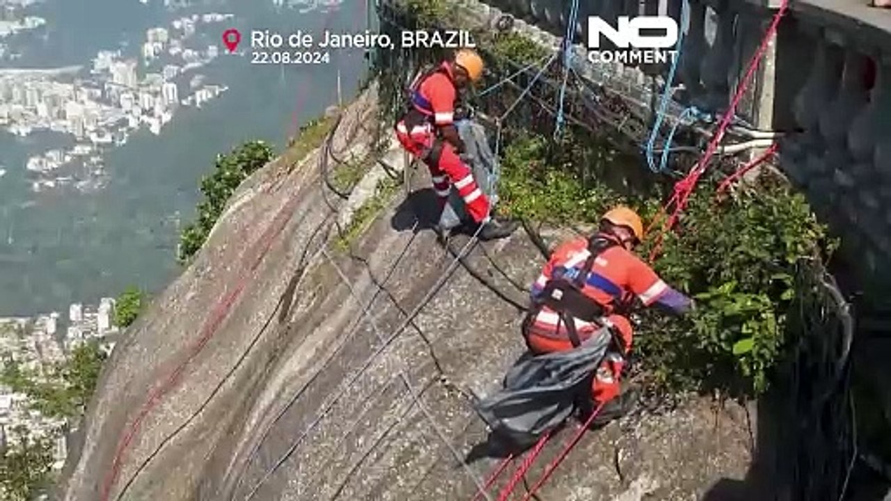 Альпинисты вычисли мусор под статуей Христа-Искупителя