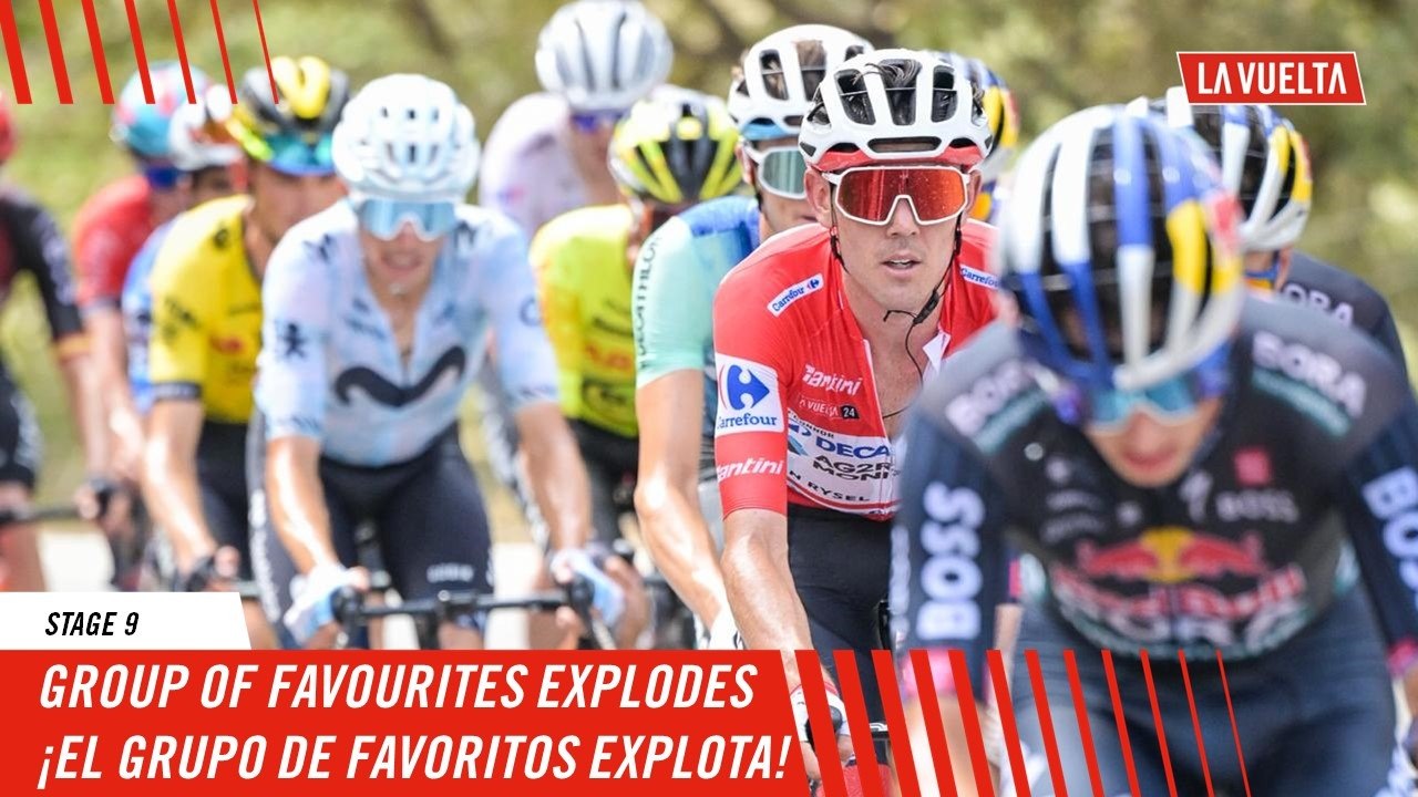 Group of favourites explodes  - Stage 9 - La Vuelta 2024