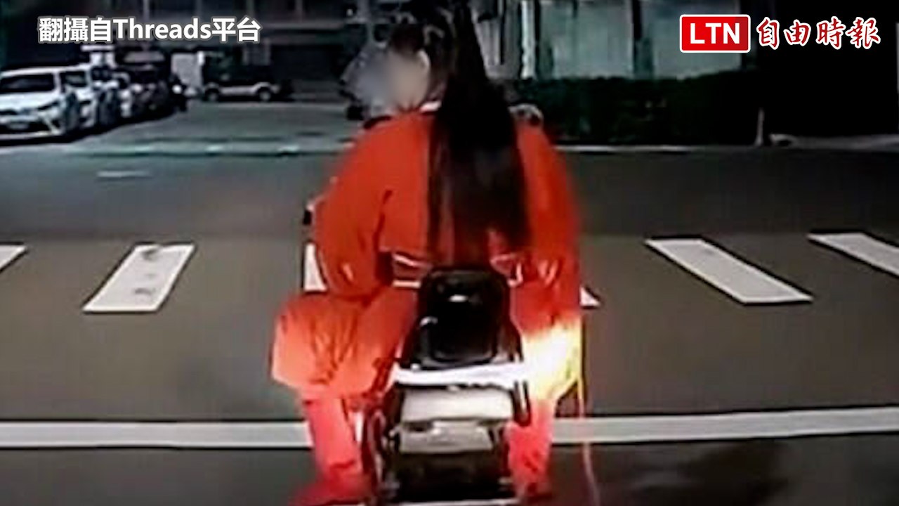 鬼月驚魂！半夜驚見紅衣女擋道緩緩回頭 「太恐怖」駕駛急閃(翻攝自Threads平台/警方提供)