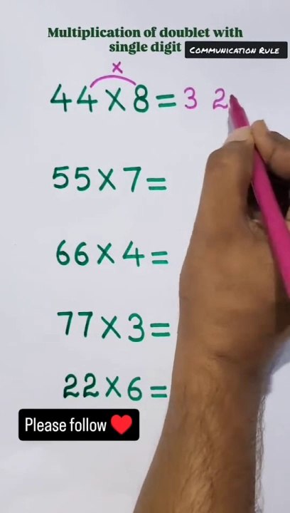 Math Tricks: Multiplying Doublets by Single Digits