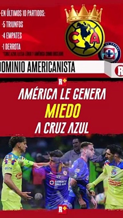 AMÉRICA llega al CLÁSICO joven con miedo pues CRUZ AZUL es el actual LIDER del torneo