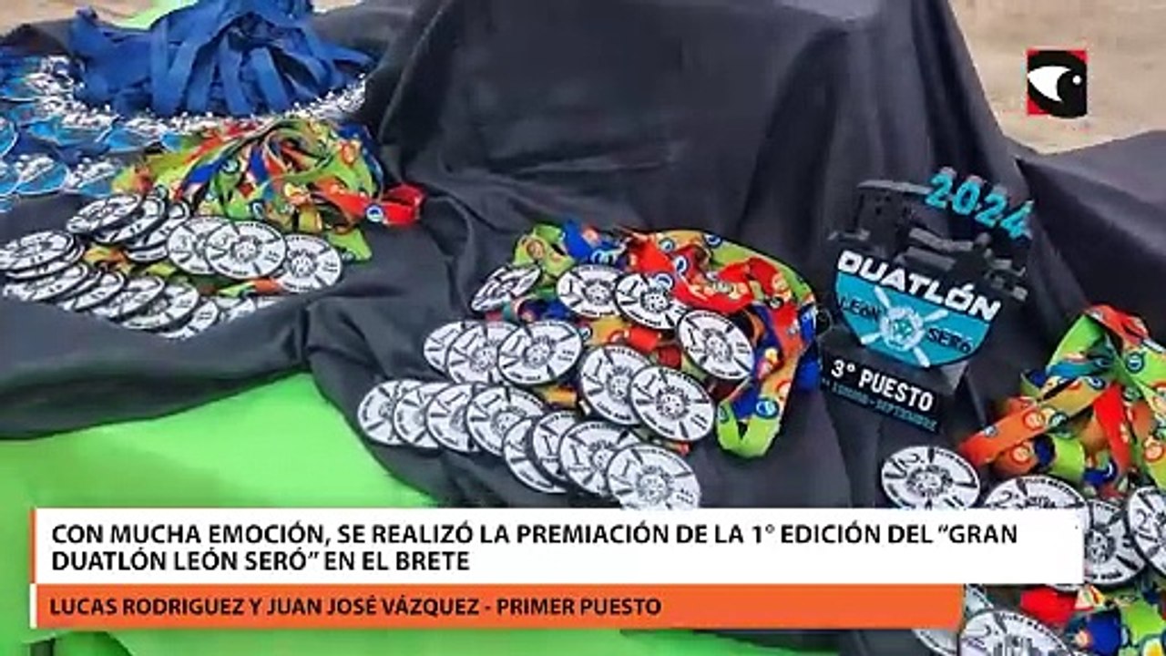 Con mucha emoción, se realizó la premiación de la 1° edición del “Gran Duatlón León Seró” en El Brete