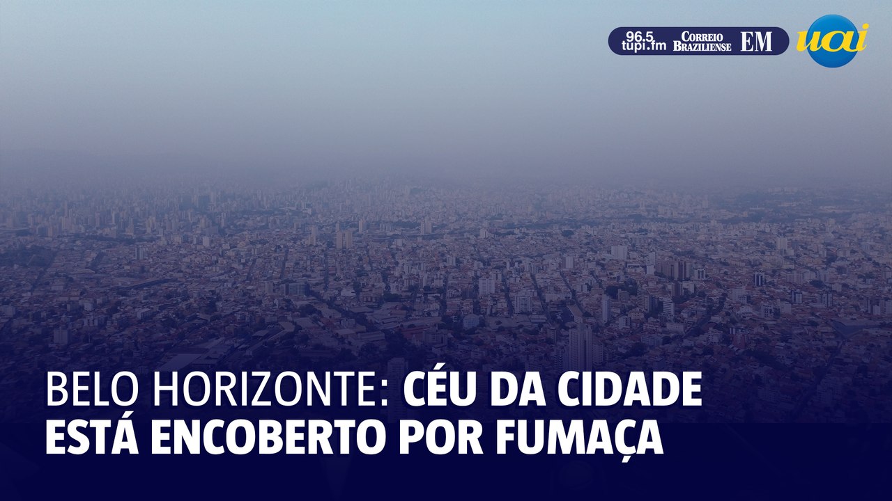 Que horizonte? Drone mostra BH encoberta por fumaça