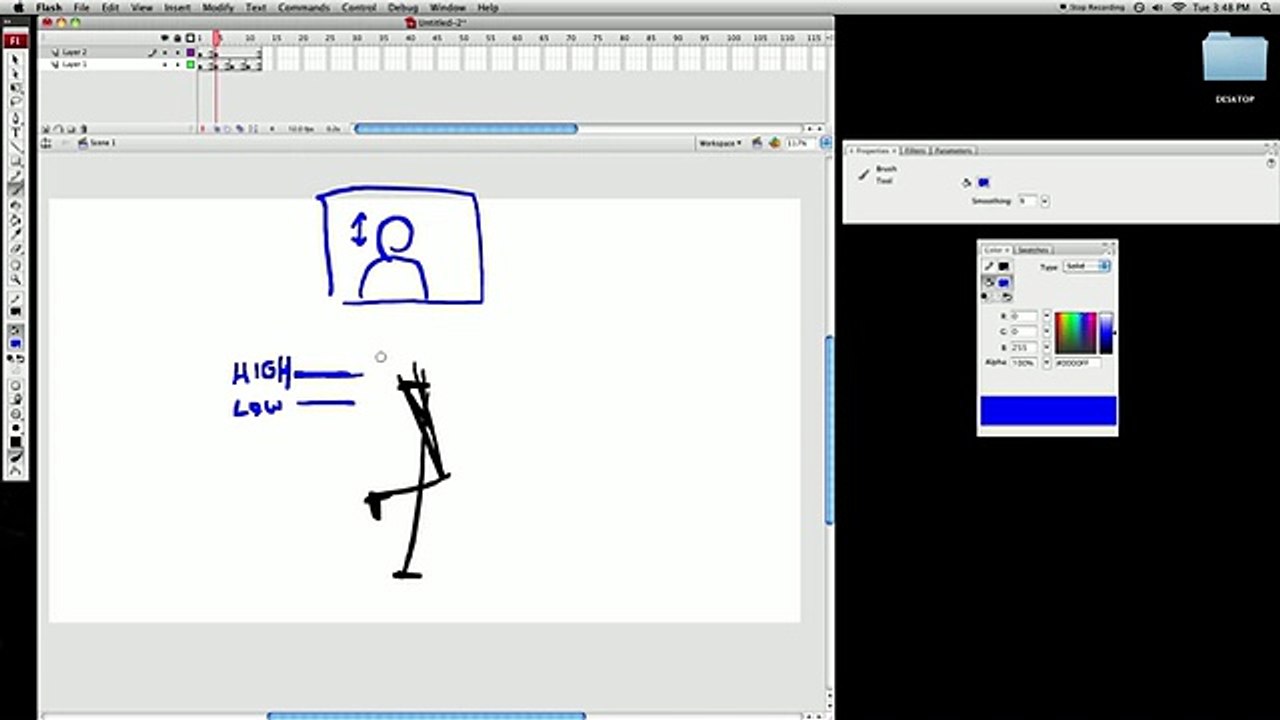Flash Animation Tutorial #12_ Walk Cycles