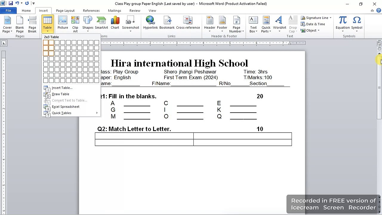 KG Math Paper: Counting & Basic Math Skills 🧮