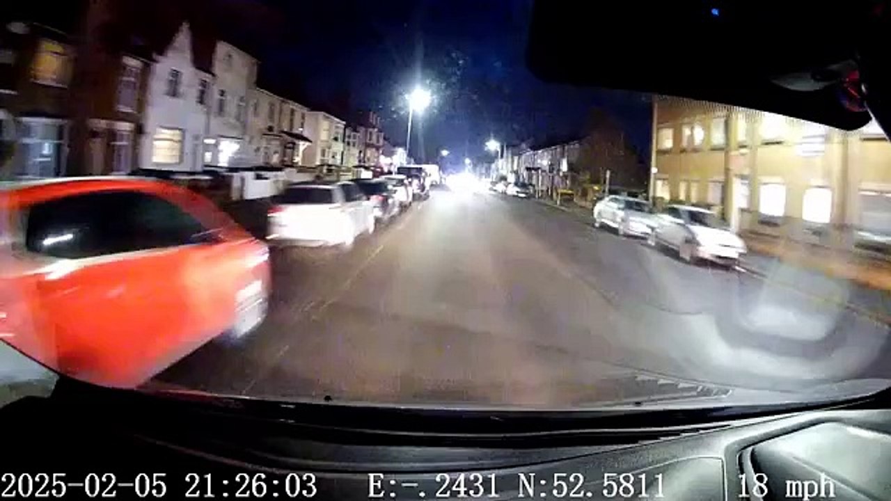 Dashcam footage of collision in Peterborough