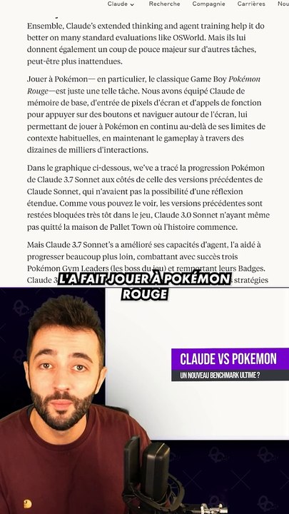 POKEMON VS LES IA ! 🧠 #claude #anthropic #actusia #pokemon #pokemonza #claudeai