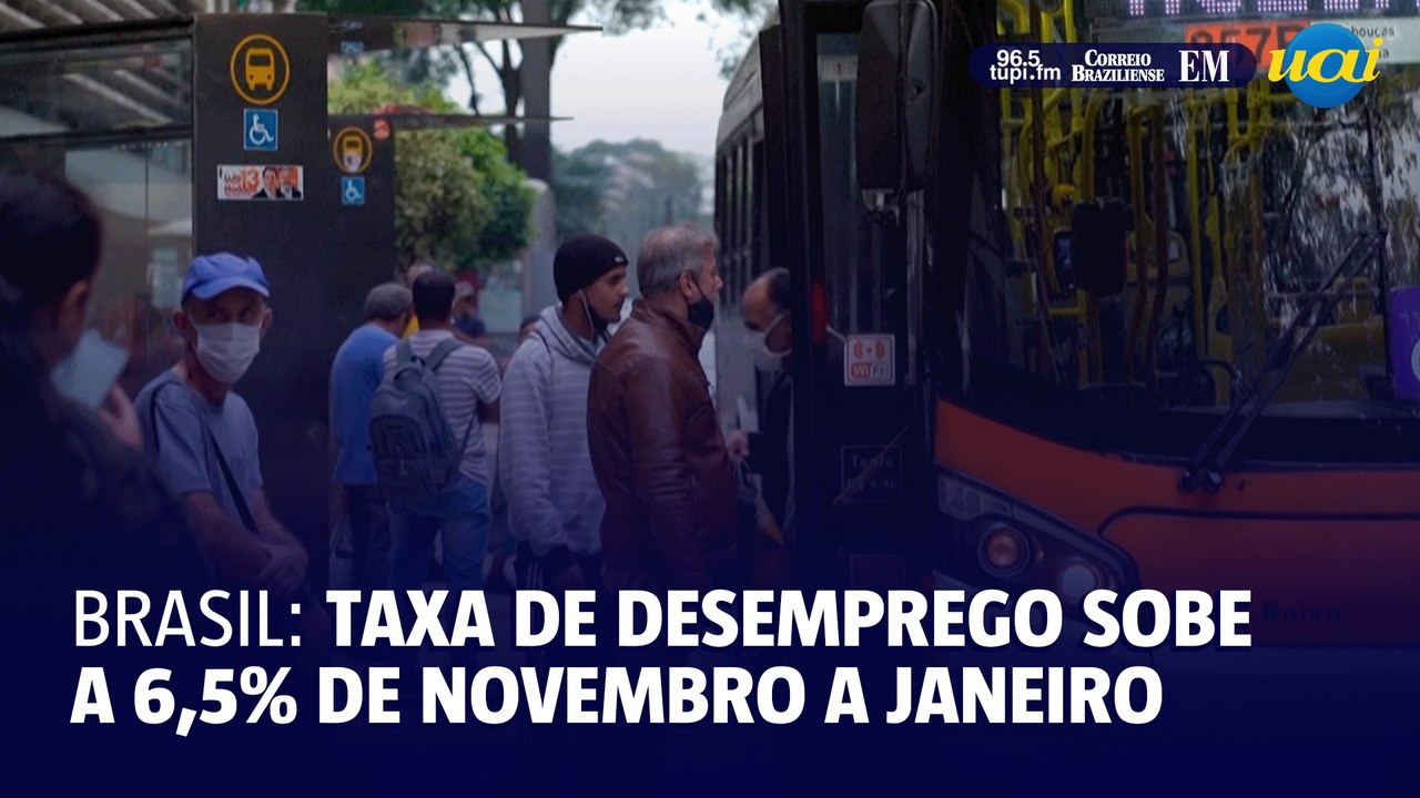 Taxa de desemprego no Brasil sobe a 6,5% no trimestre novembro-janeiro