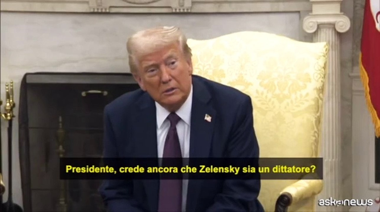 Oggi Zelensky a Washington, Trump: mai detto che ? un dittatore
