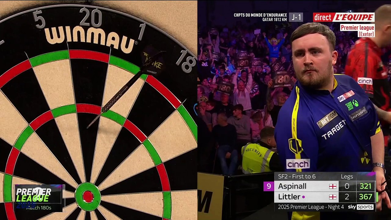 Le replay de Littler - Aspinall - Fléchettes - Premier League à Exeter