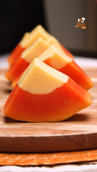 La papaya funciona como molde para gelatina