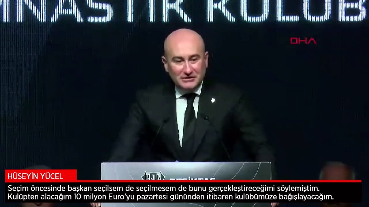 Hüseyin Yücel, Beşiktaş'tan alacağı 10 milyon Euro'yu kulübe bağışlayacağını açıkladı