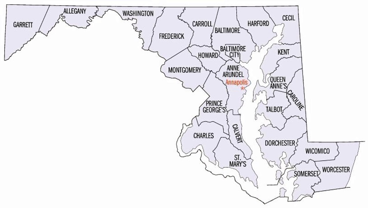 Map of Maryland. Peta Maryland. Maryland Map. Map of Maryland State. Peta Negara Bagian Maryland. Maryland State Map. Map of State of Maryland. State of Maryland Map. Peta Merilen. Peta Negara Bagian Merilen