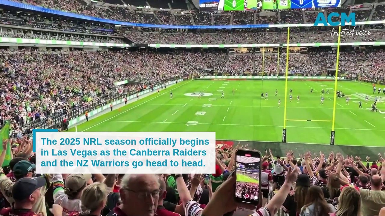 Viking clap supports Canberra Raiders in Las Vegas