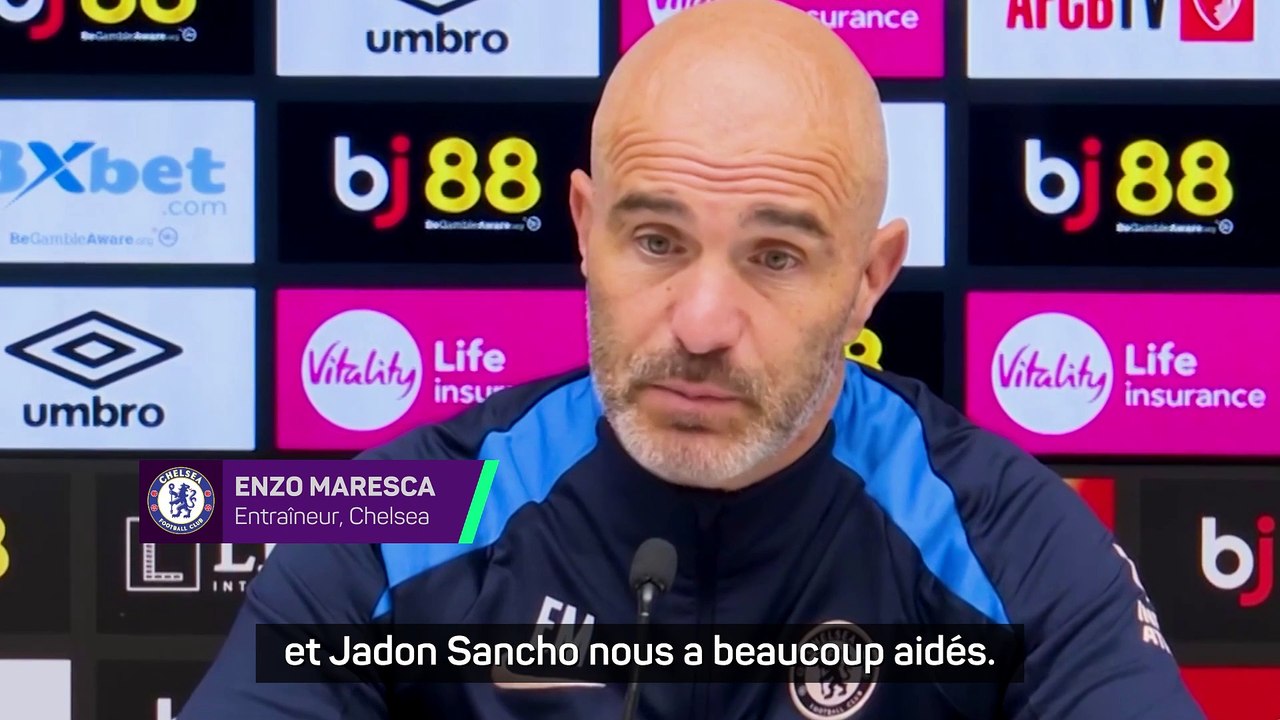 Maresca : "J'ai le sentiment que Sancho a besoin d'amour"