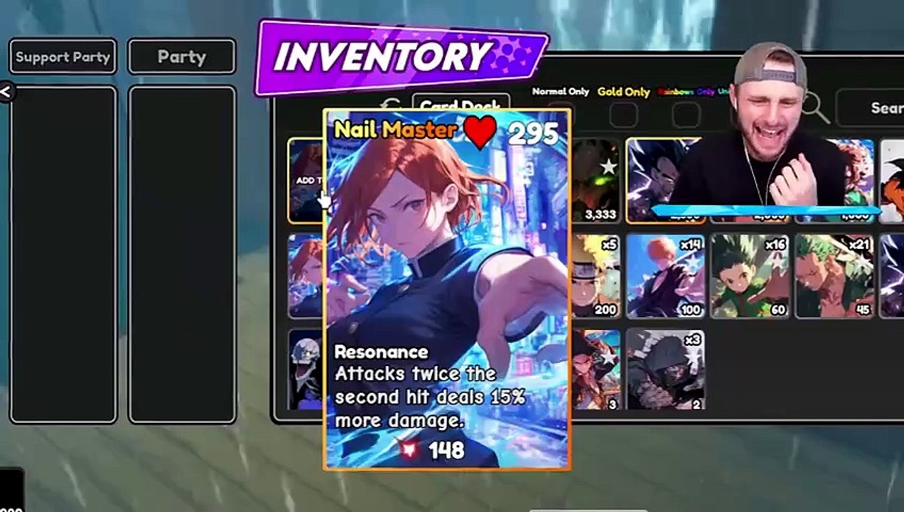 SSUNDEE 0.0001% Chance of Unlocking These Anime Character Cards (Roblox)