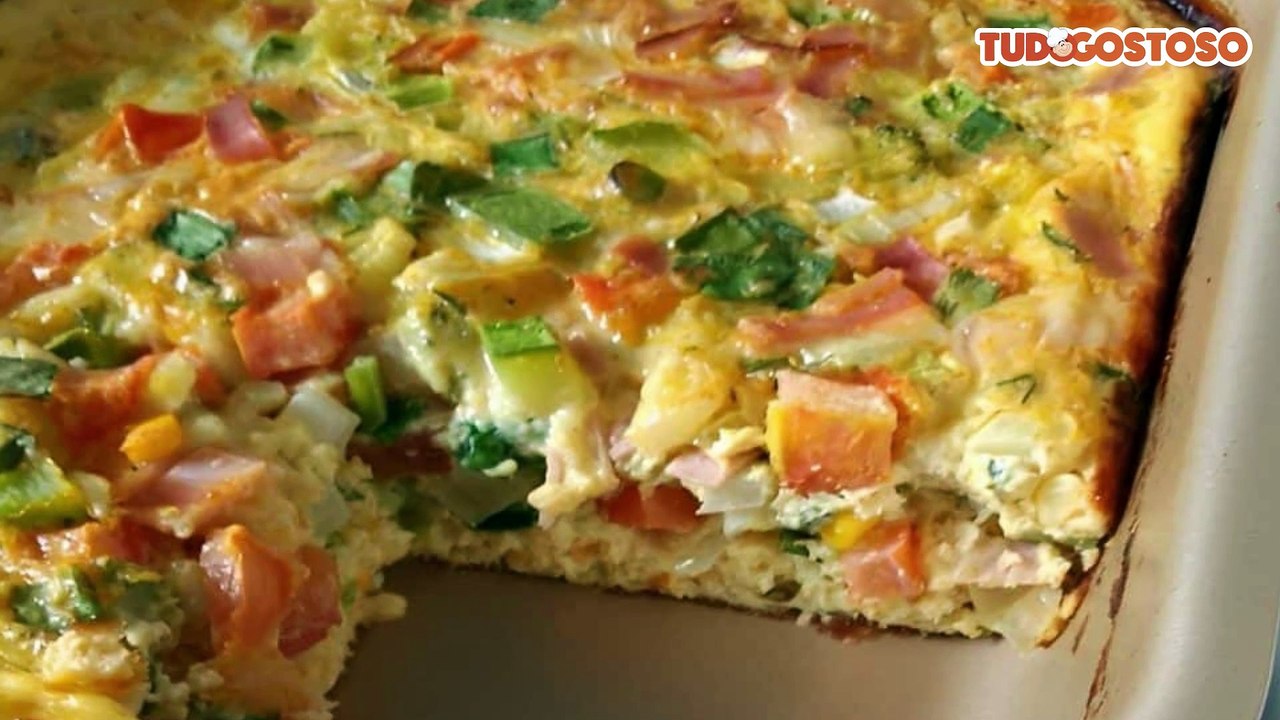 Omelete de forno com vegetais