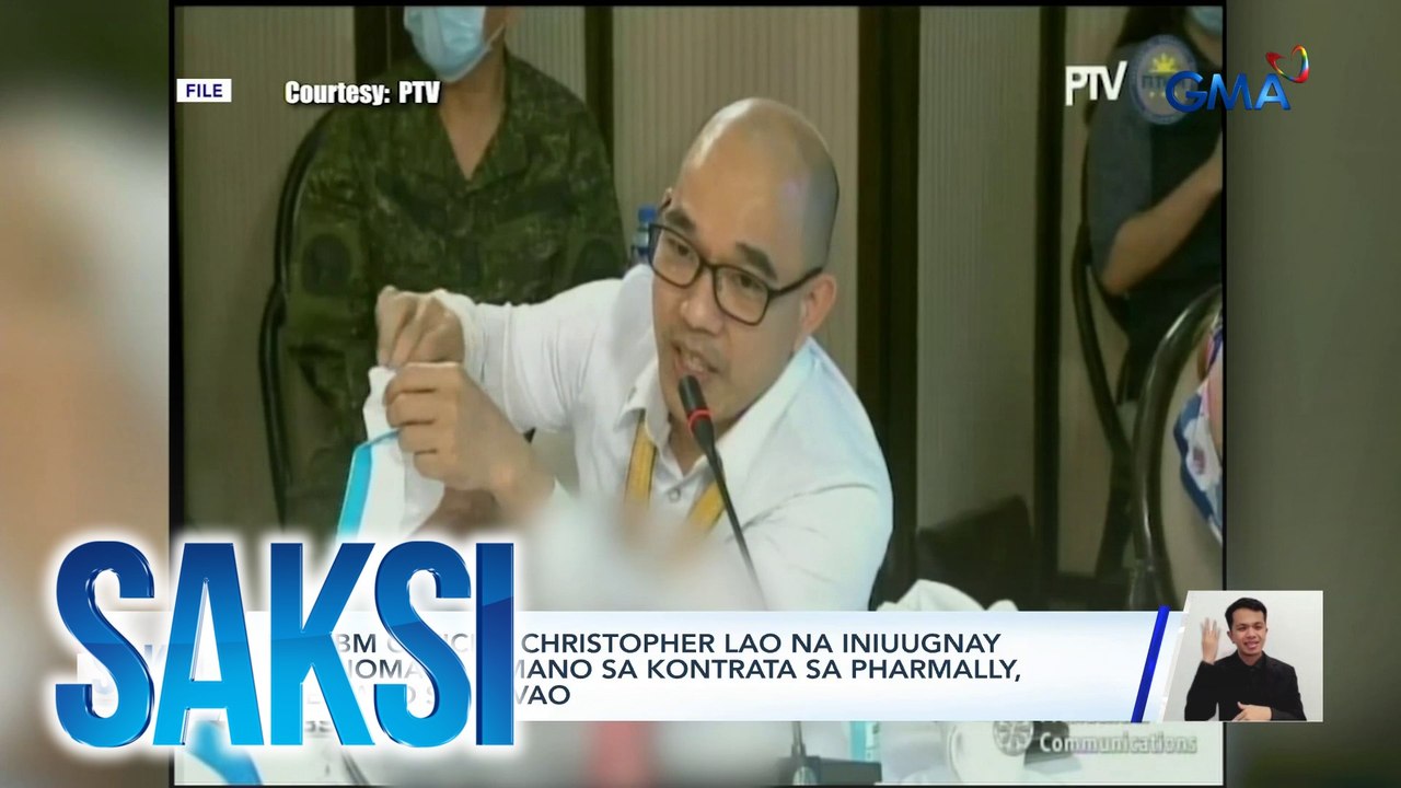Ex-DBM official Christopher Lao na iniuugnay sa anomalya umano sa kontrata sa Pharmally, arestado sa Davao | Saksi