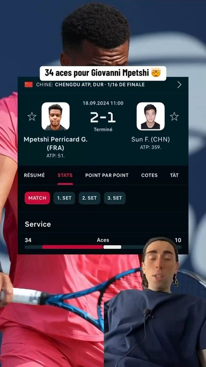 Retour aux affaires réussi pour Giovanni Mpetshi Perricard 