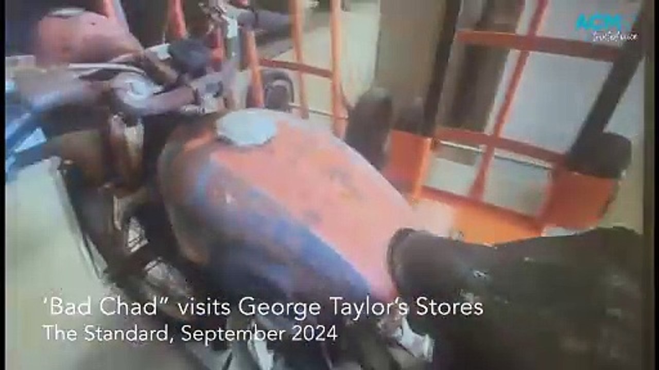 ‘Bad Chad’ visits George Taylor’s Stores