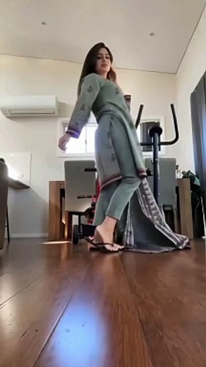 Hot girl dancing in the office