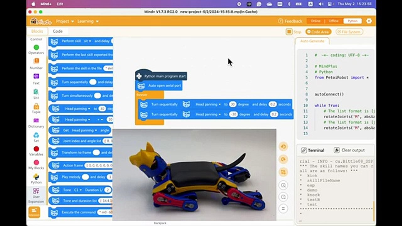Petoi Robot Dog Coding for Beginners | Block Programming with Dr. Rongzhong Li | PetoiCamp