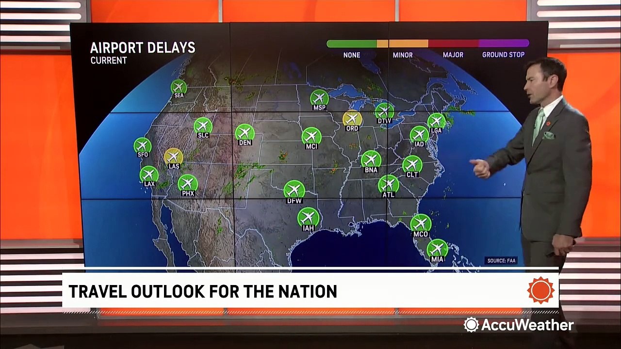 Scattered storms to cause Saturday travel delays