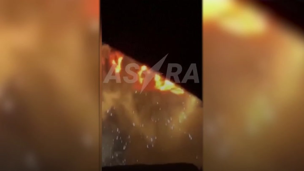 Arms depot ablaze deep inside Russia after massive Ukrainian drone attack