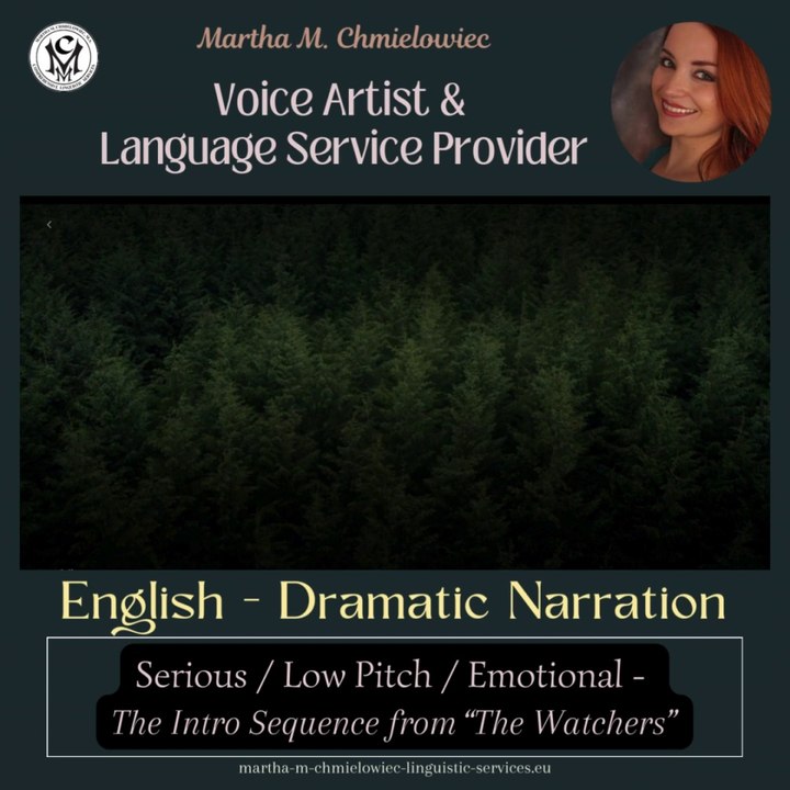 English - Dramatic Narration - Serious / Low Pitch / Emotional