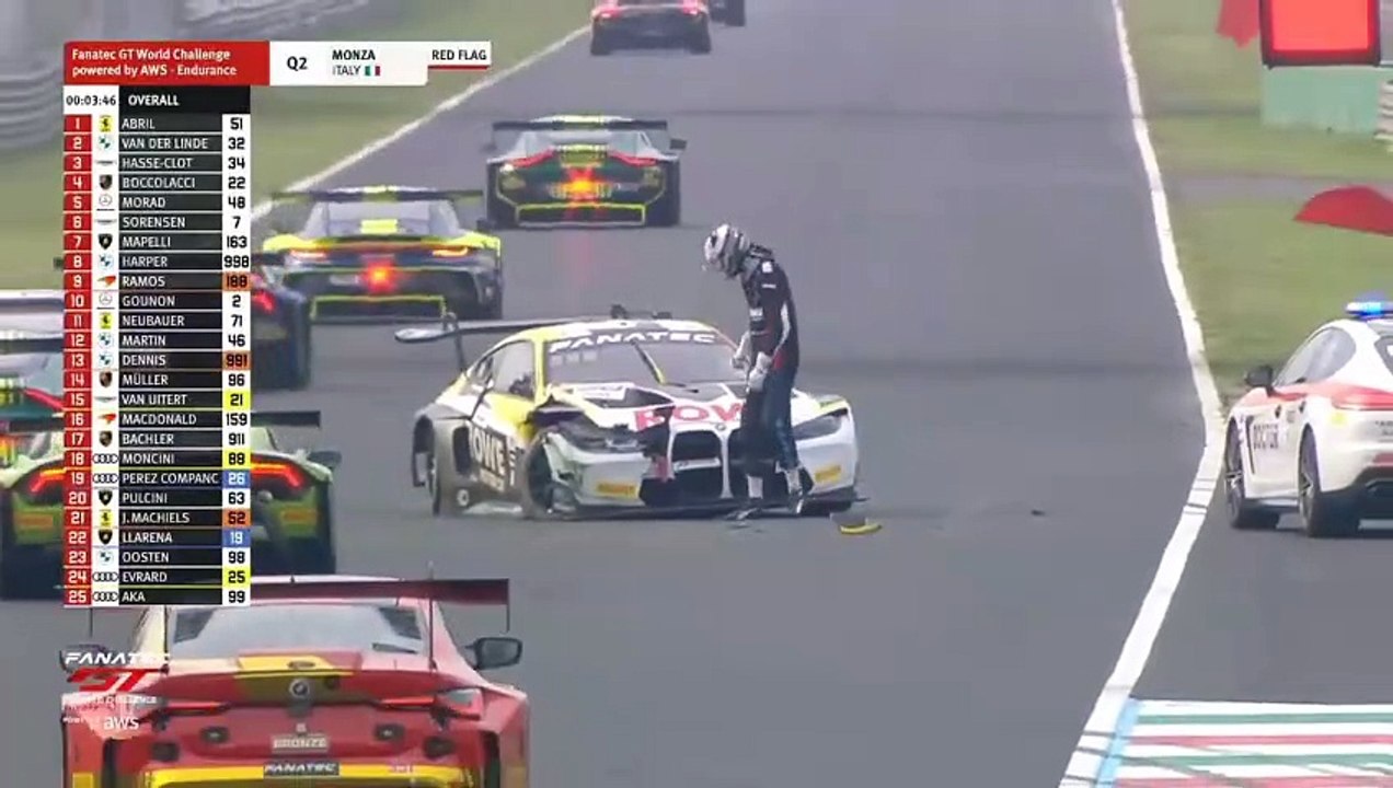 GT World Challenge 2024 Monza Q2 Oosten Big Crash