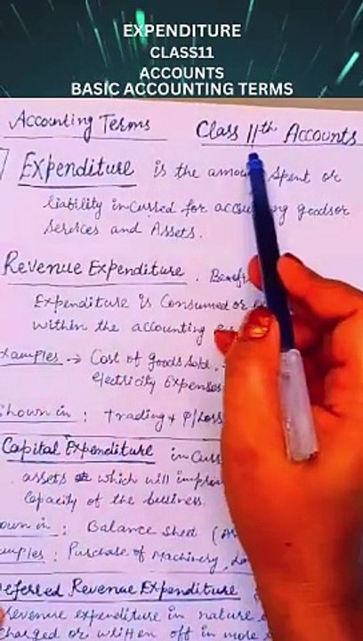EXPENDITURE. WHAT IS  AN EXPENDITURE? BASIC ACCOUNTING TERMS. ACCOUNTING.