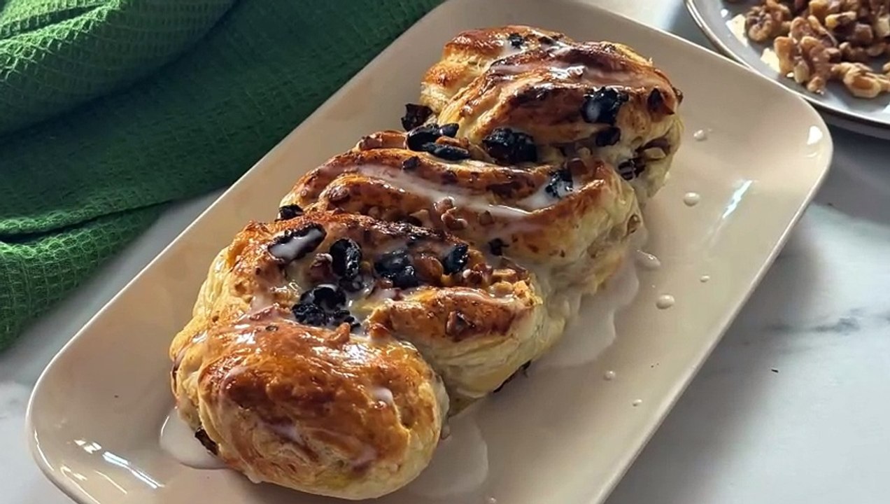 Trenza de hojaldre y frutos secos