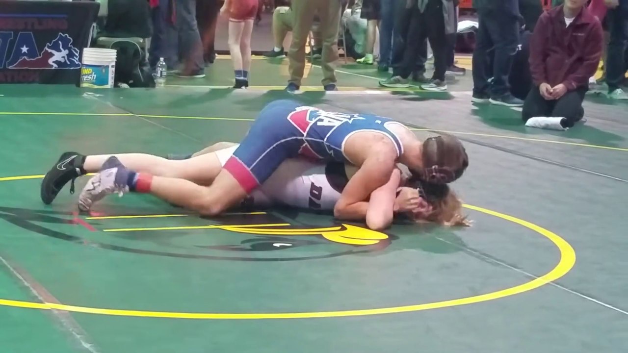 Girl & Boy Wrestling- Elise boys match 3