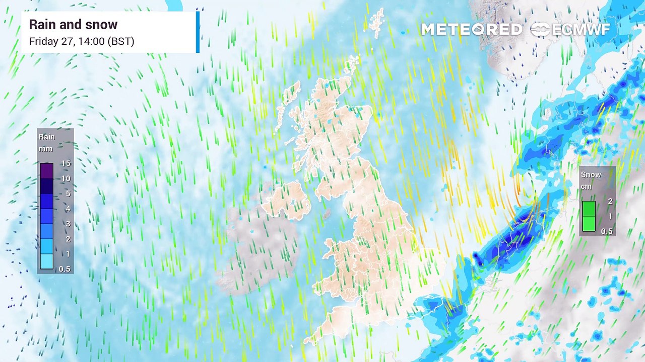 Rain forecast for the UK