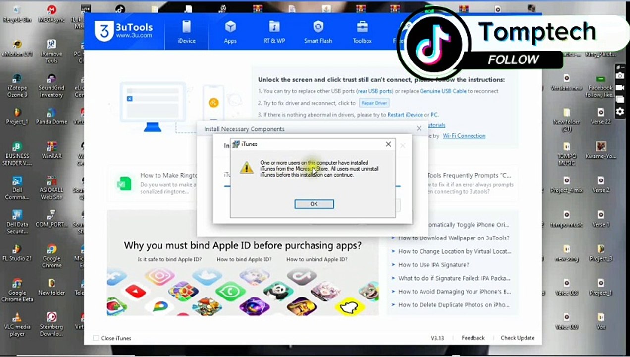 How to Fix 3uTools Connection Timeout! Check If AMD Service Is  Started