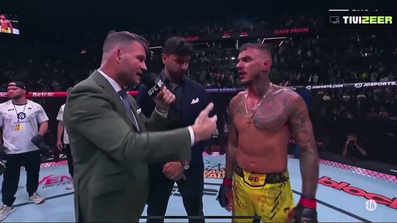 Renato Moicano s'exprime : 'FUCK MACRON' après sa victoire contre Benoît Saint-Denis à UFC Paris.
