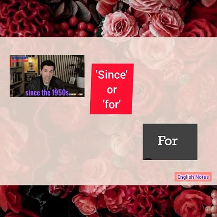 Difference between For & Since - Since and For