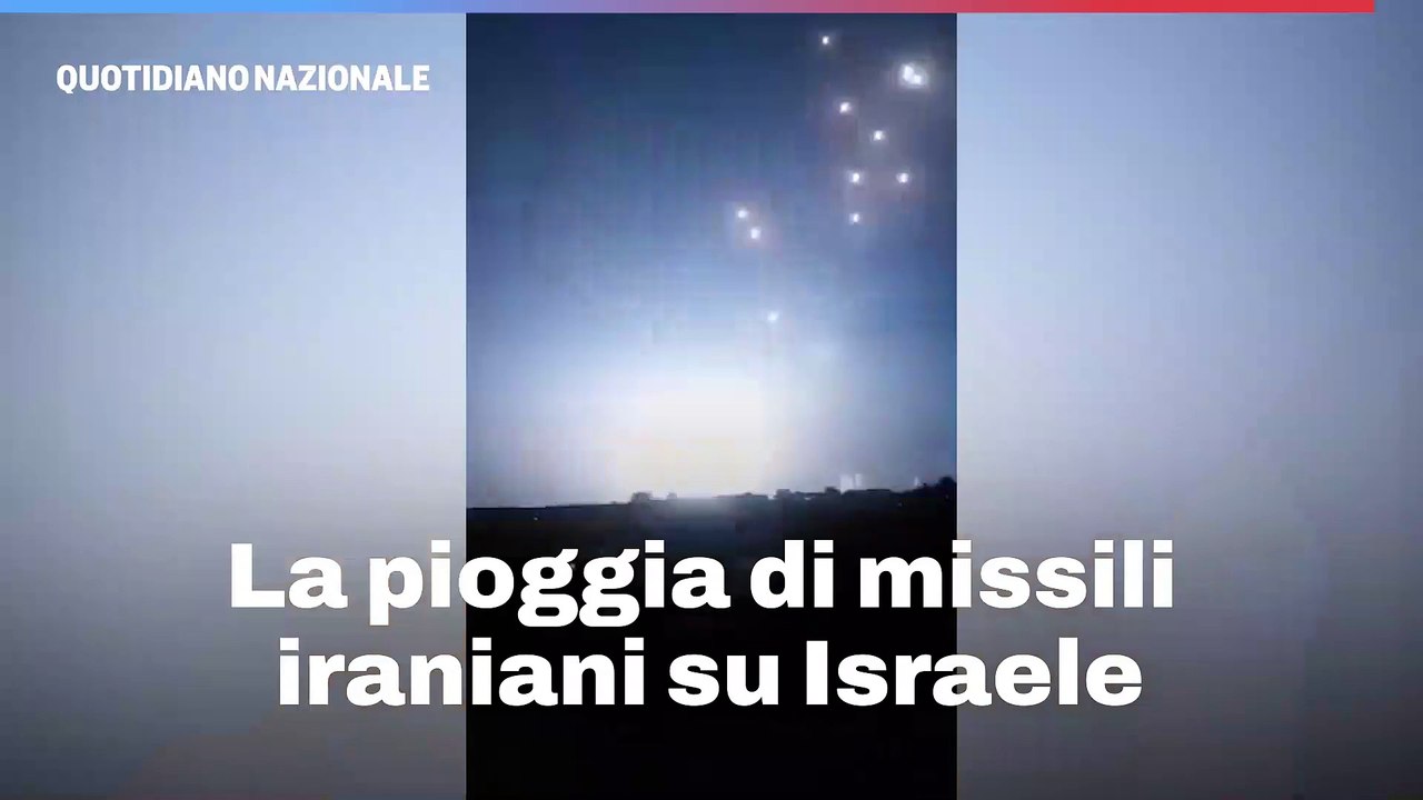 La pioggia di missili iraniani su Israele