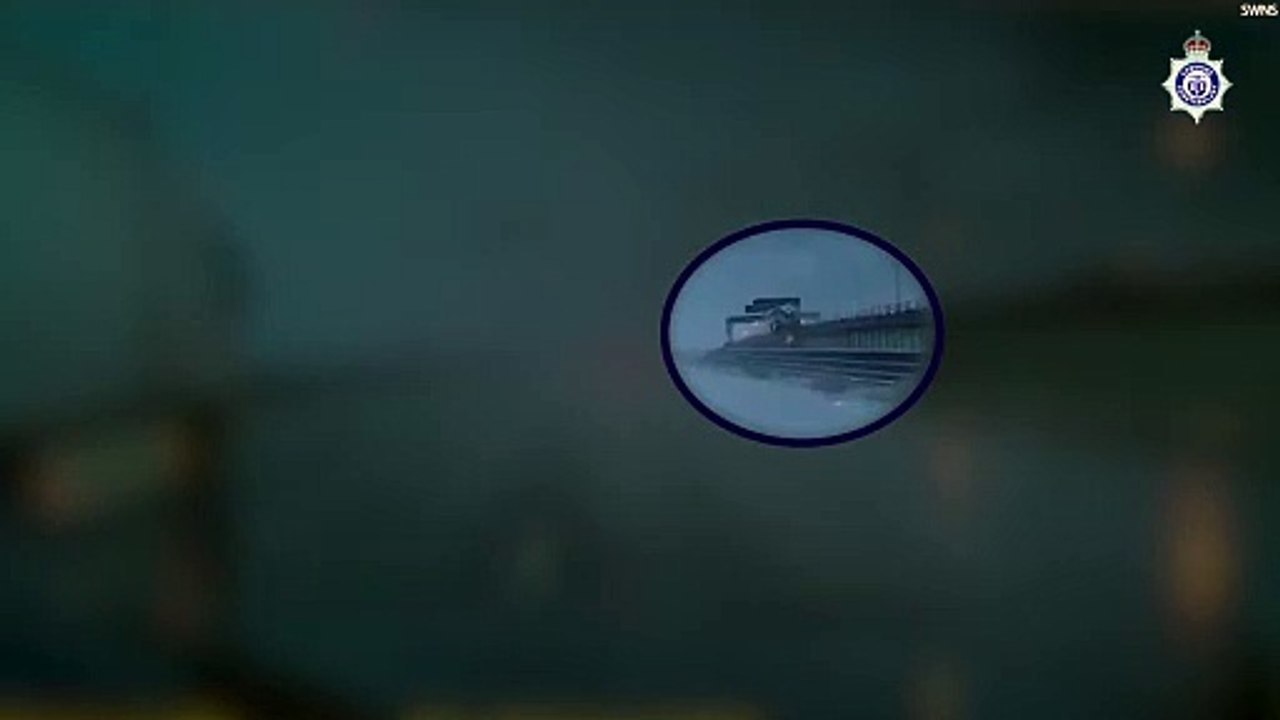 Shocking dashcam video shows moment lorry plunges 60ft off M6 viaduct