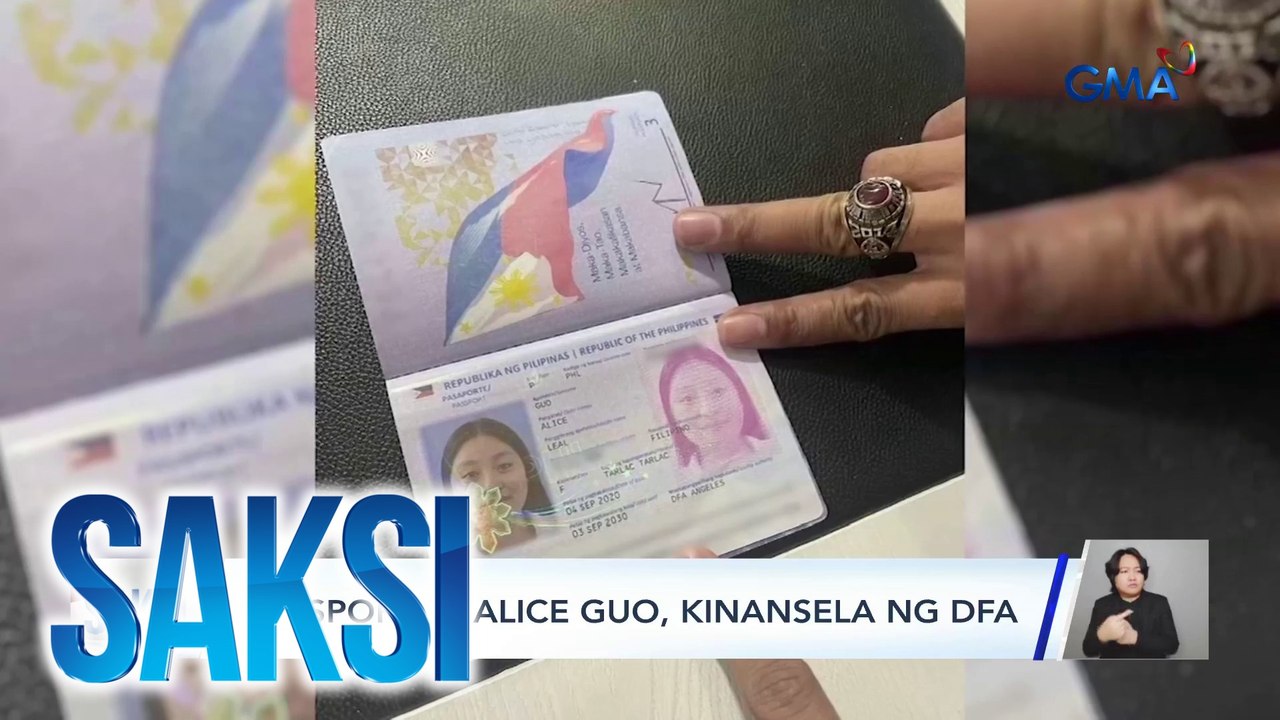 Passport ni Alice Guo, kinansela ng DFA | Saksi