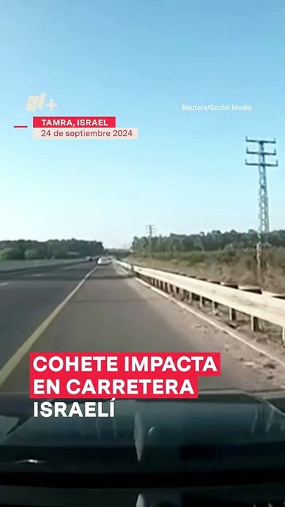 Cohete casi impacta con vehiculo
