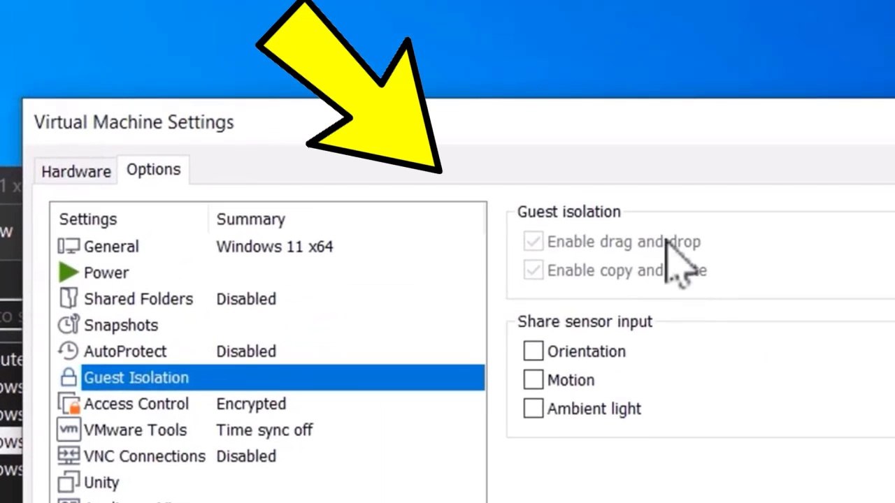 How To Enable copy and paste / Drag and Drop in VMware Guest Isolation