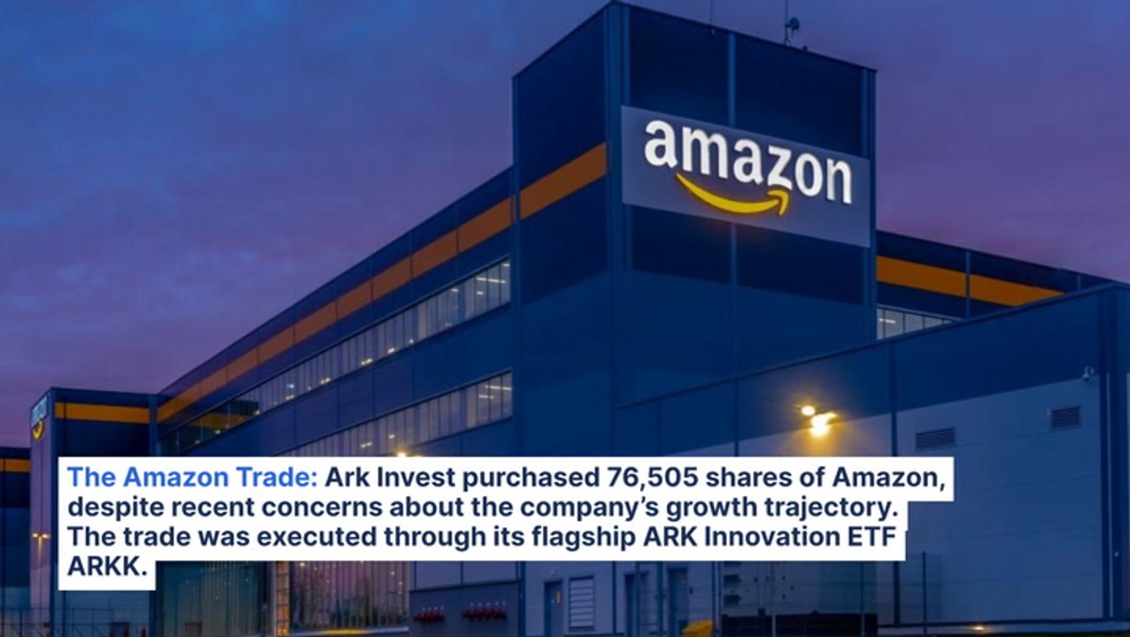 Cathie Wood's Ark Invest Trades: Bets $14M On Amazon Shares — Dumps Robinhood Stock Worth $36M, Embraces Coinbase And Meta