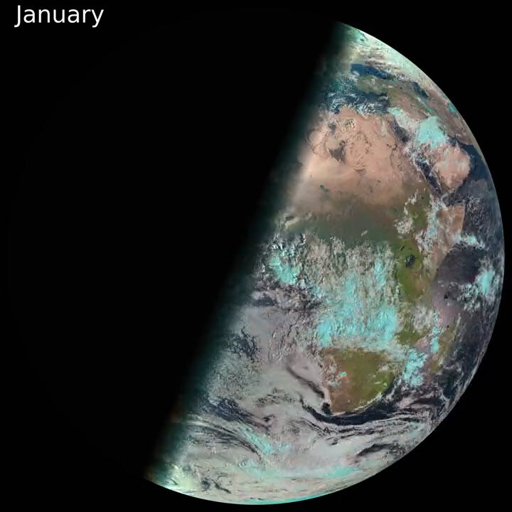 365-Day Time-Lapse Of Earth Images Displaying Sunlight Movement