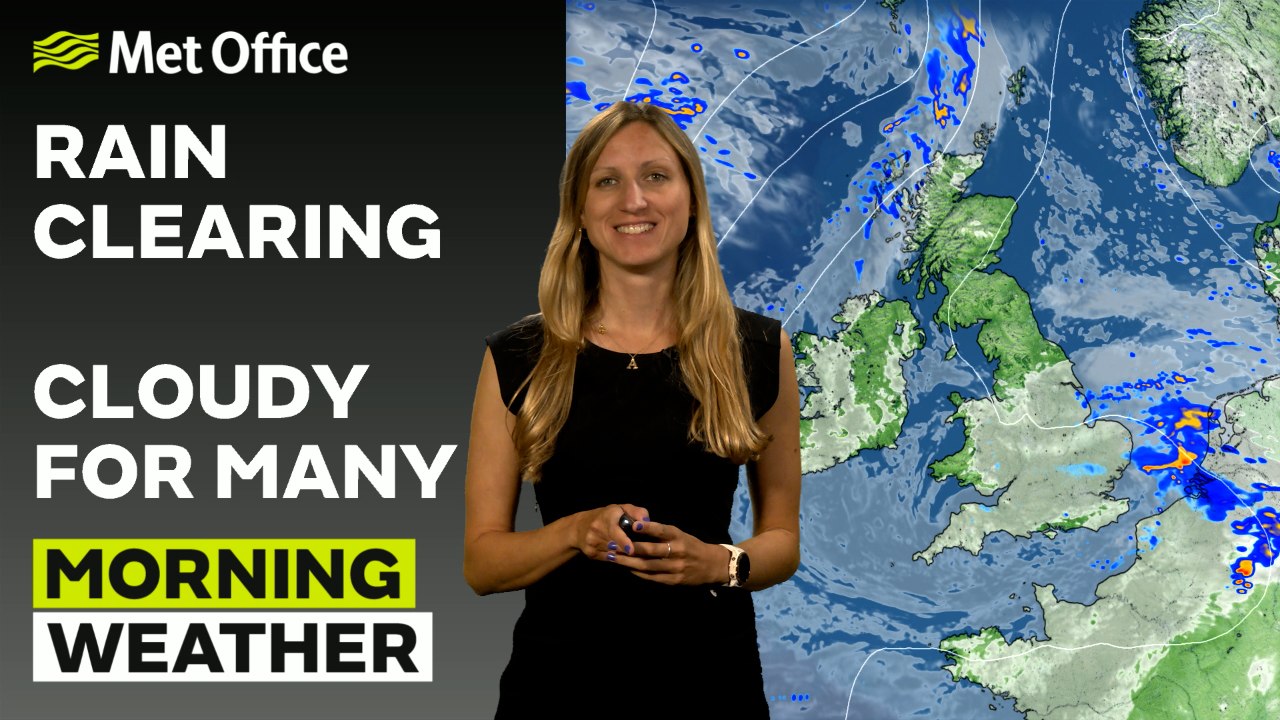 Met Office Weather Forecast 14/10/2024 - Rain in the south and dry up north